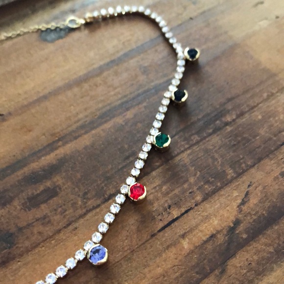 Urban Outfitters multicolored rhinestone Choker - Picture 6 of 8
